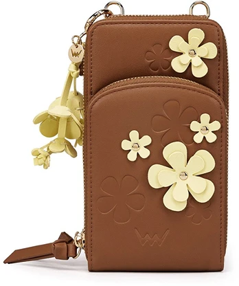 Vuch Women's crossbody wallet Daisy Glow Brown