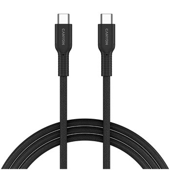 CANYON cable OnWire 60CL C-C 60W COLOR Braided 1m Black