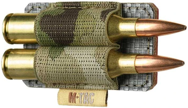 M-Tac šovininių dėklas su lipdukais, 2 šoviniams, kal. 338, Multicam