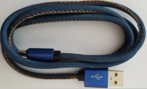 Cable Micro USB premium jeans 2 m kaina