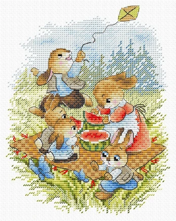 Cross stitch kit "Watermelon picnic" SM-764