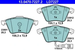 ATE 13.0470-7227.2 Brake pad set