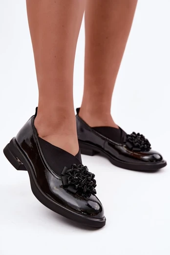 Juodi aulinukai su dekoratyvine detale Step in style