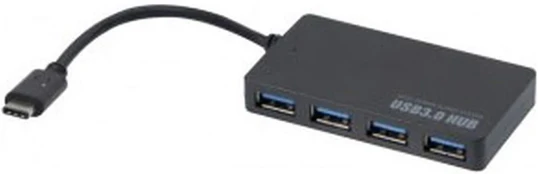Exc 021308 - usb-c 3.0 šakotuvas į 4 x usb-a 3.0 prievadus