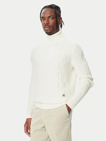 KARL LAGERFELD Golfas 655031 564308 Kreminė Regular Fit