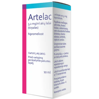 Akių lašai (tirpalas) Artelac 3,2mg/ml, 10ml