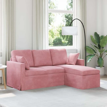 Sofa Rožinė 198 x 134 x 80 cm Aksomas