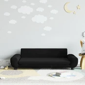 Vaikiška sofa, juodos spalvos, 100x54x33cm, aksomas kaina