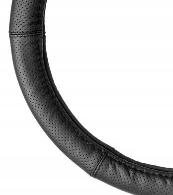 39-41cm Vairo gaubtas juodas perforuotas odinis