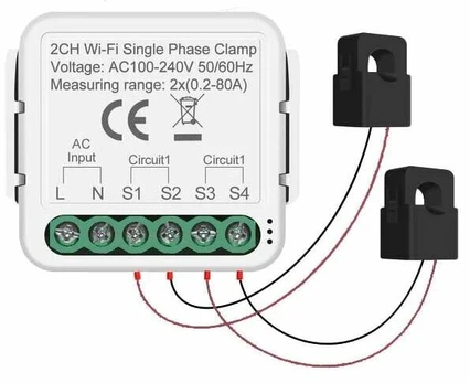 Energijos matavimo modulis Feelspot FS-PMM02W WiFi, Tuya