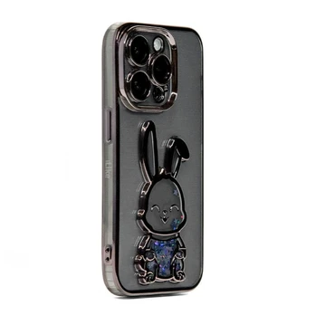 iLike Apple iPhone 14 Pro Max silikoninis dėklas Print Desire Rabbit Black