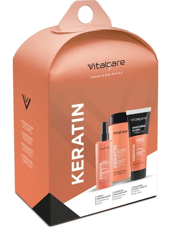 VITALCARE KERATIN plaukų priežiūros priemonių rinkinys