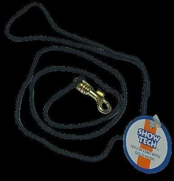 Show Tech Juodas Grooming Ring – 3mm Wide with Gold Snap Hook, Durable Design