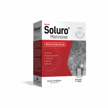 SOLURO  Mannose aviečių skonio, 7 paketėliai