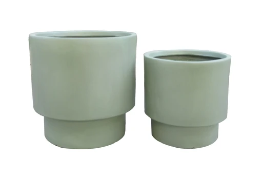 Vazonas Domoletti LT14766-2S, keramika/molis, Ø 30 cm, žalias