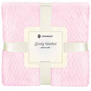Pledas Springos Lovely Blankets Extra Soft, rožinis, 160 cm x 200 cm