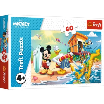 Trefl: Dėlionė 60 El. - „Mickey Mouse“: įdomi Miki ir draugų diena
