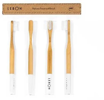 LEBON - 1 x bambukinis dantų šepetėlis