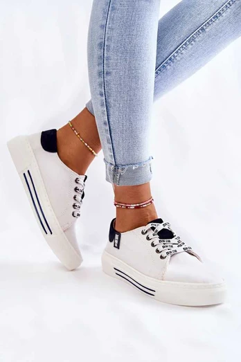 Balti suvarstomi Memory Foam System Sneakers Big Star bateliai