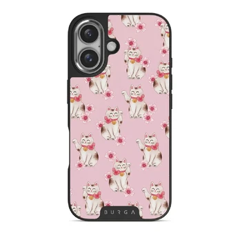 Maneki Neko - iPhone 16 Plus Case, Elite Dark (MagSafe) / Silver