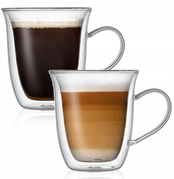 Terminės stiklinės Latte kavai, 2 vnt rinkinys, 250 ml