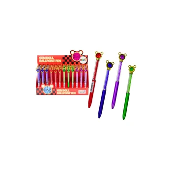 Lean Toys Mouse Ballpoint Pen Diamonds Mėlyna Refill 0.7mm Mix