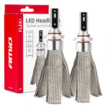 Żarówki samochodowe led flex+ hb4 12v 24v 6000k canbus amio-03665
