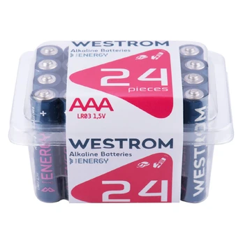 Elementai WESTROM, AAA, LR03, šarminiai, 24 vnt