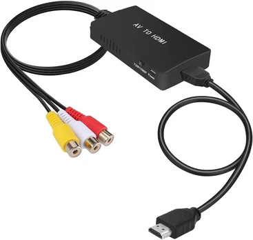 Konverteris RCA į HDMI, AV adapteris, 1080p