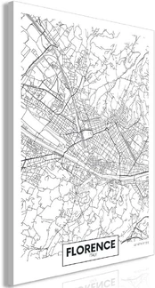Artgeist Paveikslas - Florence Map (1 Part) Vertical kaina