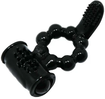 Baile For Him Baile Sweet Ring Dual-Stimulation Silicone Intimate Ring Juodas