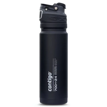 Termo puodelis Contigo Free Flow 700 ml – su snapeliu, Juodas