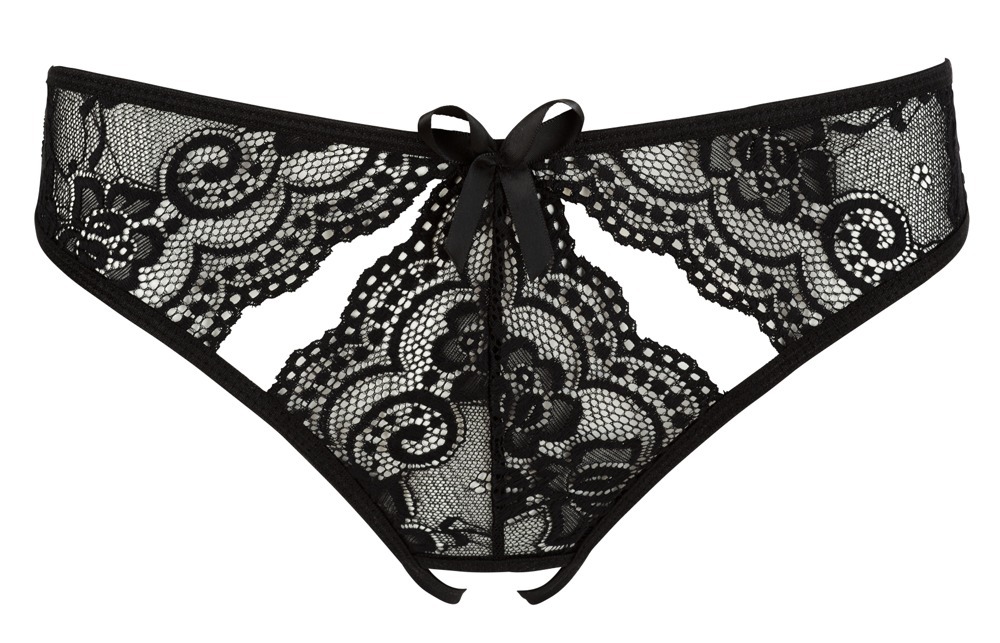 NO:XQSE Crotchless Briefs black xl kelnaitės, stringai