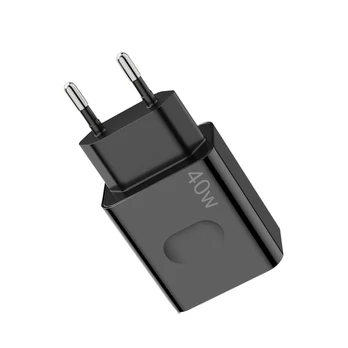 Dvigubas USB C įkroviklis, Juoda