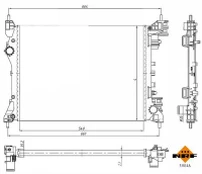 Variklio radiatorius NRF NRF 53834A