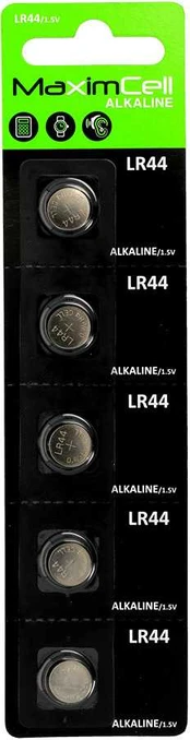 MaximCell Alkaline batteries LR44 - 5pcs
