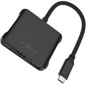 Šakotuvas FIXED HUB Quadri multiport 5 in 1, juodas