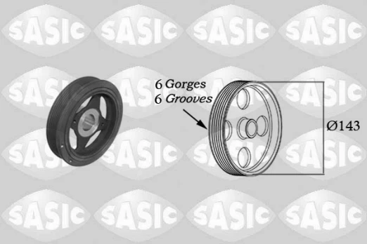SASIC SAS2154023 Crank pulley