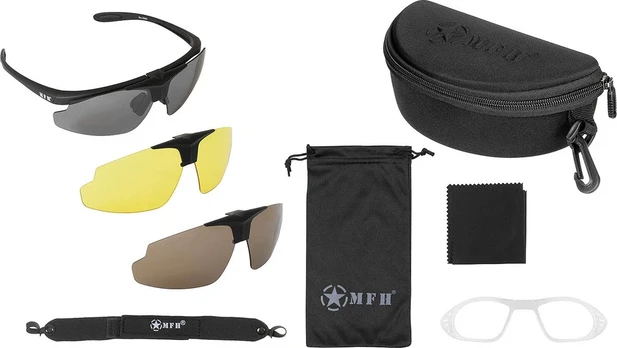 MFH Sports Glasses "Hawk" juodas