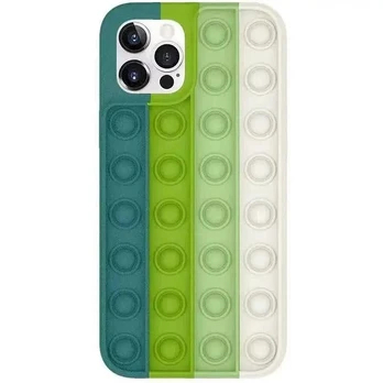 Fusion Pop it silikona aizsargapvalks Apple iPhone 12 Pro Max zaļš - balts