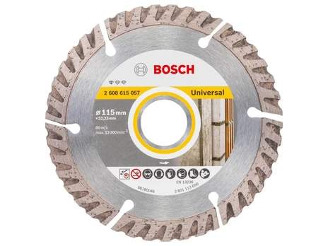 Deimantinis pjovimo diskas BOSCH Universal, 115 x 22,23 mm