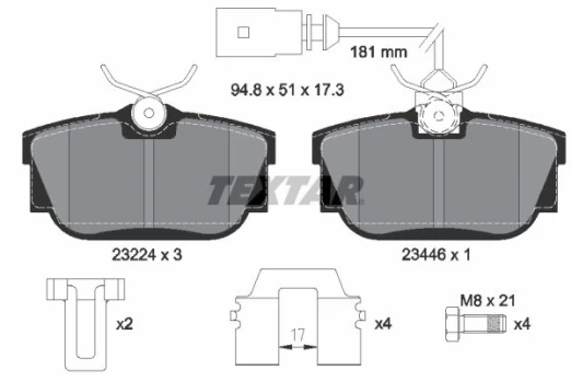 TEXTAR 2322416 Brake pad set