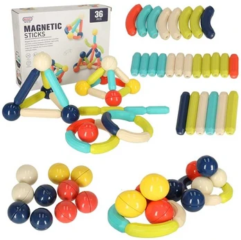 Magnetinis kaladėlių konstruktorius 36 dalių