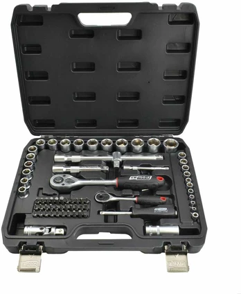 AW-Tools AWTOOLS Rinkinys KLUCZY 72el 1/2" / 1/4" Juodas LINE