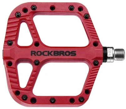 Raudoni platforminiai pedalai Rockbros