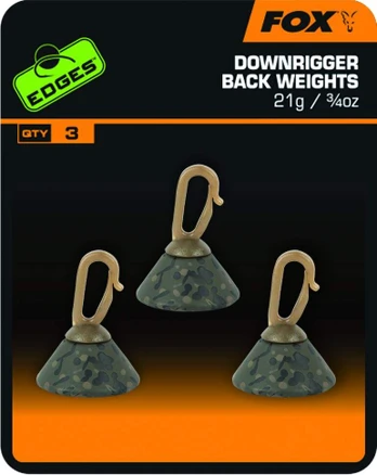 Svareliai Fox Edges Downrigger Back Weights, 21 g 3, 4 oz, 3 vnt.