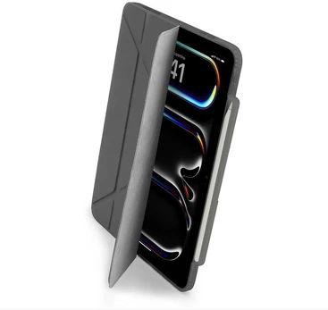 Pipetto iPad Pro 11 (2024) Origami No3 Pieštukas Case - Pilkas