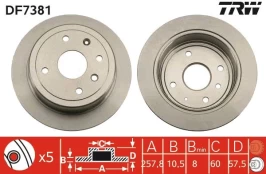 TRW DF7381 Brake Disc kaina