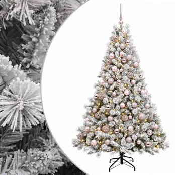 Dirbtinė Kalėdų eglutė su burbulais 210 cm 300 LED Šilta balta