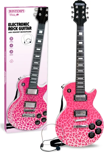 Bontempi - Pink electric rock guitar (241471)